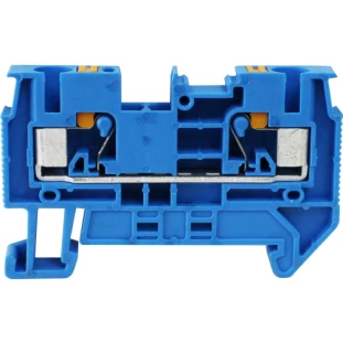 Borne Mola Push-In BP4-F2A 4,0mm 2Vias Azul - Metaltex