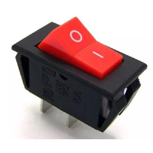 Chave Gangorra KCD6101 2T 6a 250v Vermelho c/marcação
