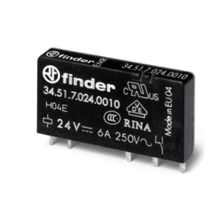 Relé para PCI/Interface 1 Reversível 24VDC 345170240010 - Finder