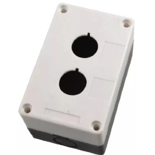 Caixa Vazia Para Botão Com 2 Furos 22MM BMX102 Cinza - JNG