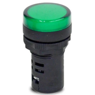 Sinaleiro LED AD1622DG  24Vcc Verde 22mm Monobloco  - JNG