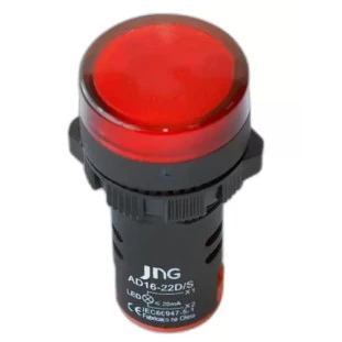 Sinaleiro LED AD1622DR 24Vcc Vermelho 22mm Monobloco  - JNG