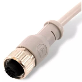 CT12F/4S-C05.A1 Cabo Conector para Sensor 180° 4 Pinos M12 5mts Femea 09.912.0102/003 Tecnotron