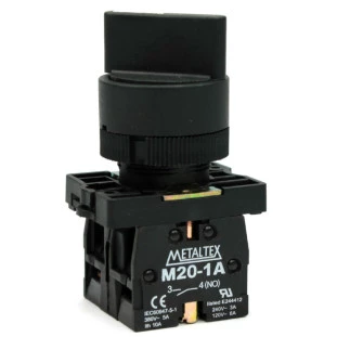 MTXB - BOTAO SELET 3POS C/RETORNO 2NA (45G) - P20SCR7-B-2A - KNOB CURTO