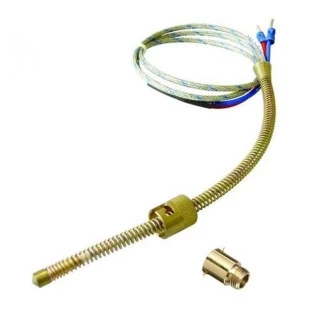 TERMOPAR J - INOX 316 6MM X 100MM 1MT BAIONETA C/MOLA 1/4 600ºC