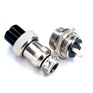 Conector Mike 3 Vias Macho/Femea Metal 10AMP