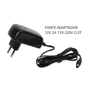 Fonte adaptador 12v 2a 110-220v c/2t  (6051)