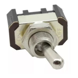 Interruptor de alavanca metálica 14123 A1B1P1Q Unipolar 15A/120V 10A/250V Liga / Desliga - MarGirius