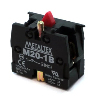 Bloco de Contato M20-1B 1NF p/ Botão de Comando  - Metaltex  