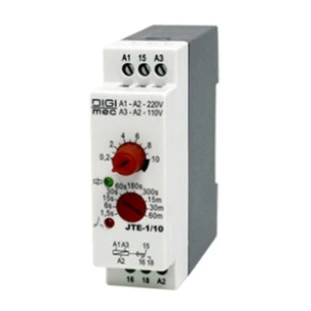 Rele Temporizador com retardo na energização JTE-1 05 SEG 24VCA/VCC 220VCA - Digimec