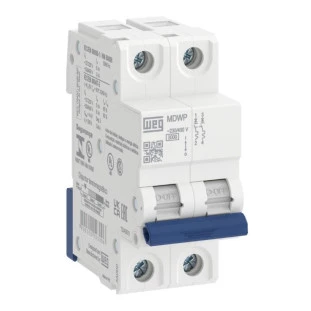 Minidisjuntor  MDW-C 10-2 polos 400VCA 3KA MAT 10076407 WEG