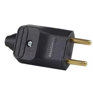 Plugue para tomada PLD2-2 Preto (2 Pinos Reto 20A) - MarGirius