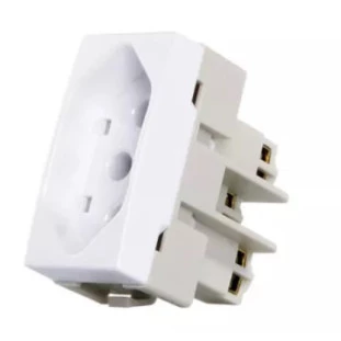 Interruptor residencial Tomada 2P+T 20A Branca Linha Sleek (16048) - MarGirius