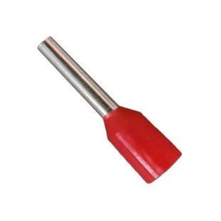 Terminal Tubular 1,0mm (100 Pçs) Vermelho