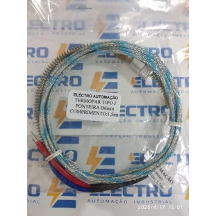 Termopar Tipo J Baioneta Ponteira 6 mm cabo 1,5M 