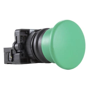 Botão Pulsador Cogumelo Plástico 22mm Verde 1NA P20AMR-G-1A - Metaltex