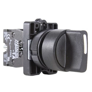 Chave Seletora Knob Curto 2 Posições com Retorno - 1NA  P20SCR3-B-1A - Metaltex
